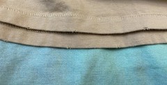 RHUDE Mens Action Short Sleeve Raglan T-Shirt Boxy Fit Distressed Cropped Sz XXL