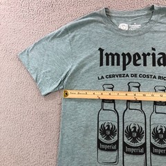 imperial la cerveza de costa rica t shirt mens m slate gray beer pub bar