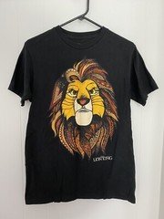 Disney Lion King Movie Mufasa Tribal Men’s T Shirt Black Size Medium 100% Cotton