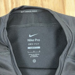 Nike Pro Pinwheel Thick Winter Long Sleeve Base Layer Black Size Large Warm