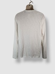 Theory Men’s Cosmos Essential White Regular Fit Long-Sleeve T Shirt Size M