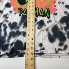 Pac-Man Shirt Mens Medium White Black Tie Dye Retro Graphic C-Life Group Ltd
