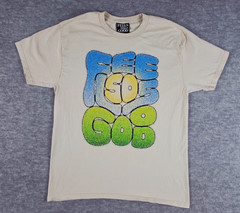Feels So Good Logo Shirt Adult Large Beige Printed in Austin Texas