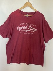 Men’s Sz 3XL Tshirt Classic Car Studio Speed Shop NWOT Heather Maroon