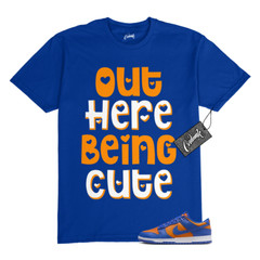Dunk Knicks Team Royal Blue Orange Low Bright Ceramic T Shirt to Match OHBC