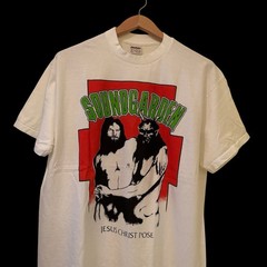 Vintage 1992 Soundgarden Jesus Christ Pose 90s Band RARE T-Shirt REPRINT XL