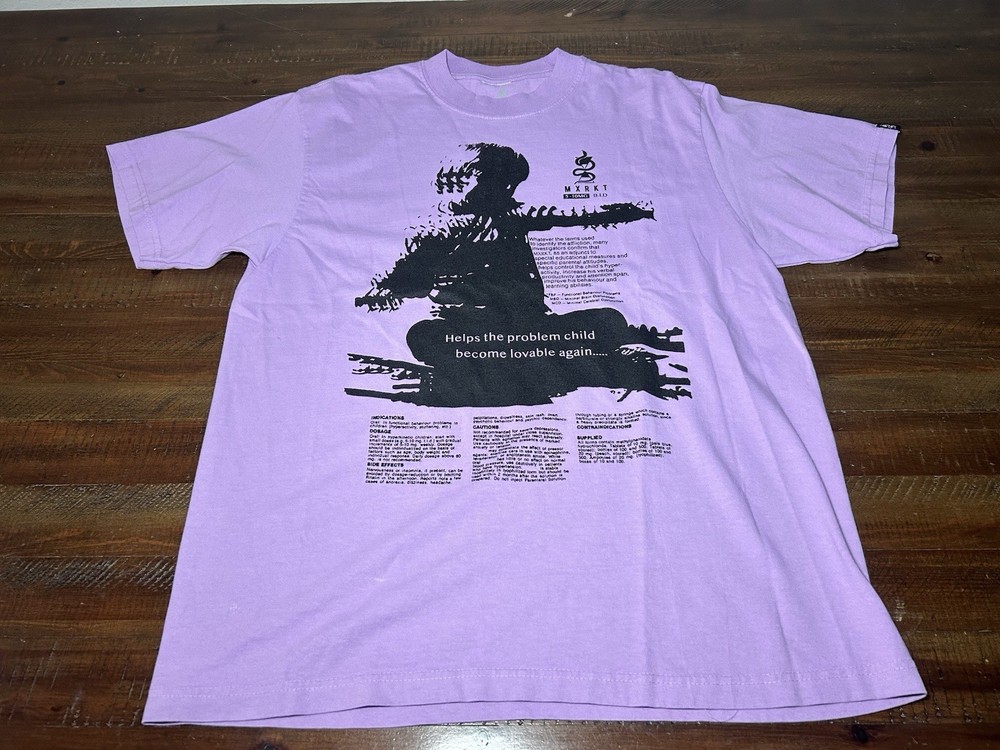 Mxrkt Shirt Shaka Wear large Street Wear Graphic Problem Child Love Purple Large