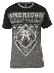 AMERICAN FIGHTER Black Heather Grey HARTWELL Athletic Graphic T-shirt NWT