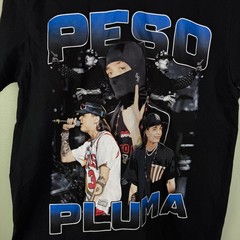 Peso Pluma Graphic T-Shirt Mens Medium Black Short Sleeve Cotton Rap Tee