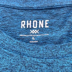 Rhone Reign Mens Blue Heather Short Sleeve Training Tee Shirt Large 100184
