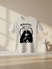 Rescue Dog Mom They Saved Me First Funny Lovers Premium Tri-Blend T-Shirt