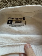 Carhartt Men’s T-Shirt Short Sleeve XL White Loose Fit Crew Neck Logo
