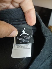 Vintage Air Jordan Shirt Mens Large Black Jumpman Short Sleeve Cat Panther