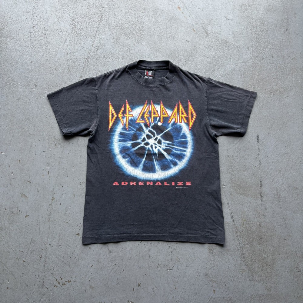 Vintage Def Leppard Adrenalize Shirt Mens XL Black 1992 Single Stitch Faded 90s
