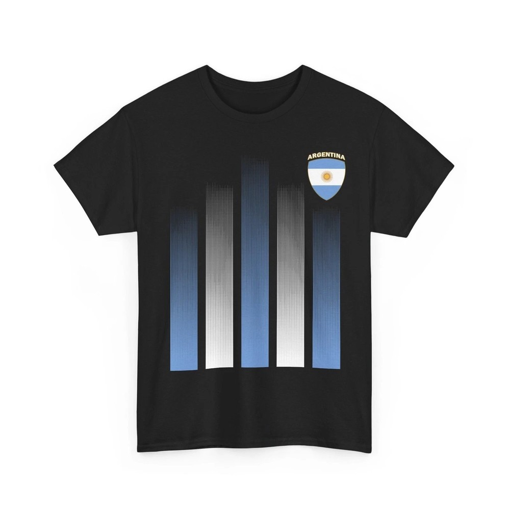 Argentina Retro Soccer T-Shirt Mens Vintage Argentinian Flag Graphic Tee