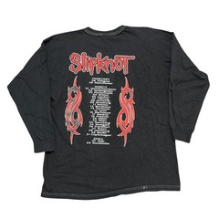 Vintage Slipknot Shirt Large Y2K Long Sleeve Tour Concert Nu Metal Rock Band Tee