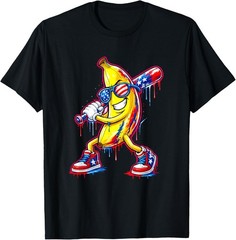 Funny Baseball Drip 4th of July Ice Cream Boys Kids Youth T-Shirt