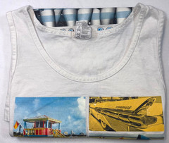 Miami South Beach Florida Tank Top Men’s Large White Graphic Tropical Paradise