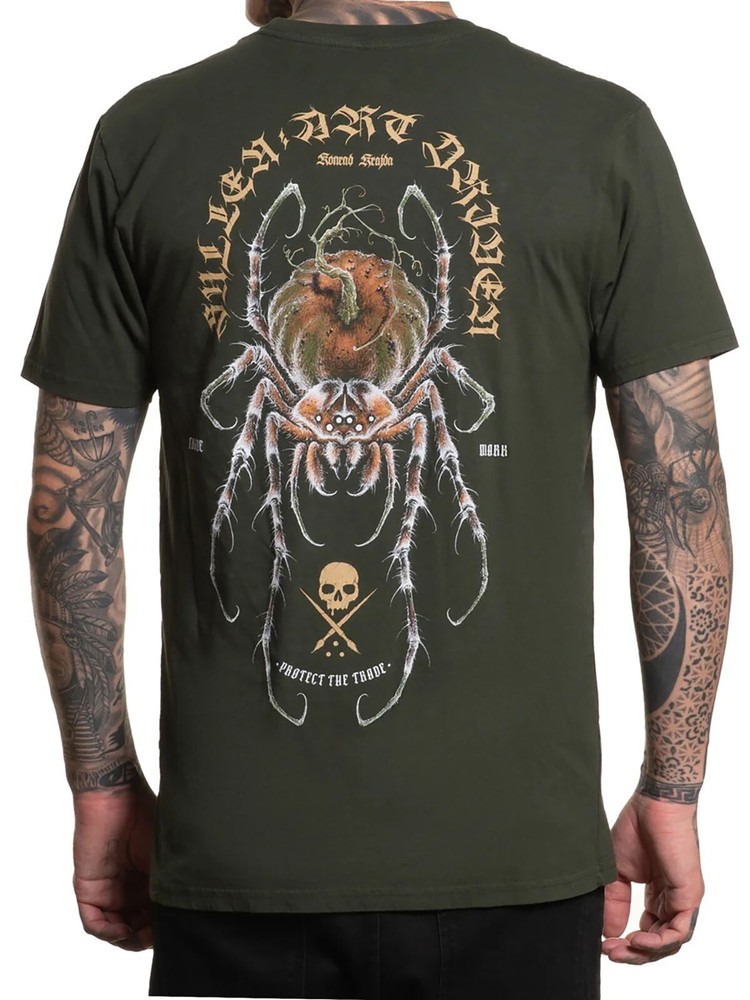 Sullen Men’s Krajda Tarantula Short Sleeve Premium T-shirt Tattoo Spider Tee