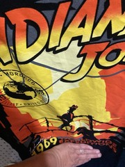 Men’s Black Indiana Jones T-Shirt 1969 Worldwide Expeditions Size Large 42-44