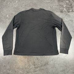 Nike T Shirt Mens Large Black Sun Fade Long Sleeve Mock Neck Distressed Preowned