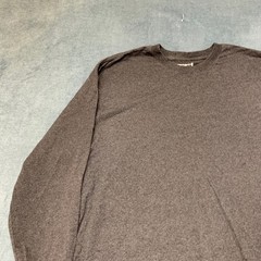 Carhartt Shirt Mens Large Gray Ribbed Knit Graphic Logo Loose Fit Heavyweight