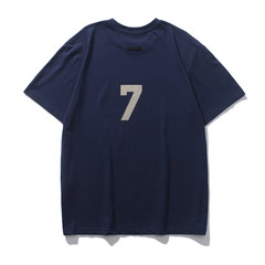 Fear Of God Shirt Mens L Navy Blue 7 Back Graphic Made USA Cotton