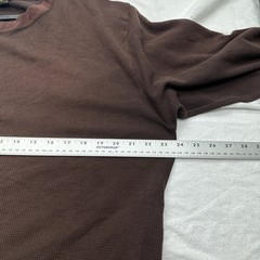 Lot (2) City Lab Classic Waffle Thermal Long Sleeve Brown/Red Shirt Mens XL