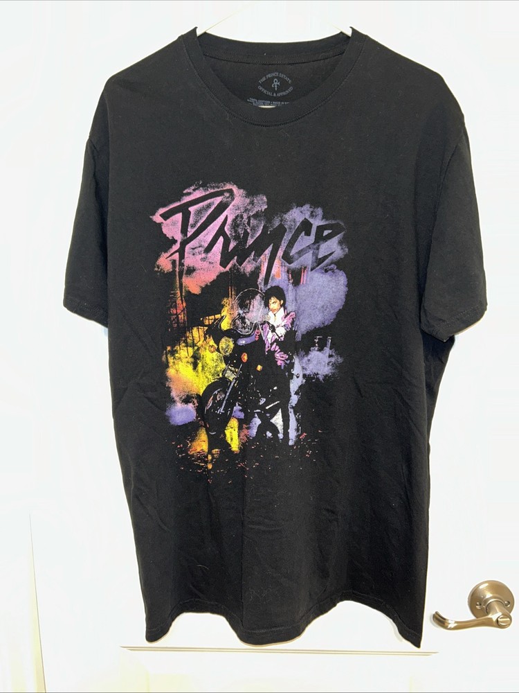 🎶🎤Prince Purple, Yellow, Orange, Pink And Black Graphic T-Shirt XL