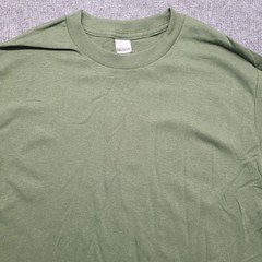 Gildan G540 Men’s Heavy Cotton Preshrunk Long Sleeve Shirt Green Size Small