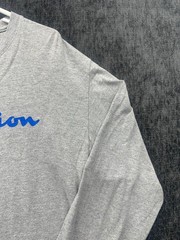 Champion Authentic Athletic Shirt Mens M Heather Gray Script Logo Standard Fit