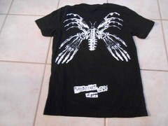 NEW SIZE X LARGE PLAYBOI CARTI BLACK T-SHIRT BUTTERFLY SKELETON 2017 TOUR RARE