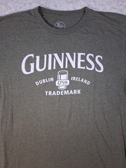 Guinness Dublin Ireland 1759 Graphic T Shirt Mens Large Olive Green Beer Logo