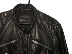Men’s All Saints POSTNOON LEATHER SHIRT jacket overshirt L (ref51) £129.99!!!!!