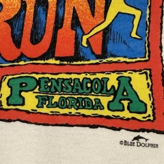 Vtg 90’s Running Shirt XL Fruit of The Loom Best Sunset Run Double Sided Graphic