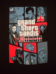 DOCTOR WHO GRAND THEFT TARDIS LONDON T-SHIRT GTA Video Game Art RIPT Apparel NEW