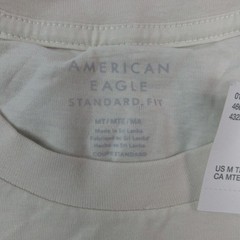 American Eagle Shirt Mens Medium Tall Off White Graphic Dog Established 1977 NWT