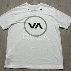 RVCA VA Sport Tee T Shirt Mens XL White Gym Workout Regular Fit Coordinates
