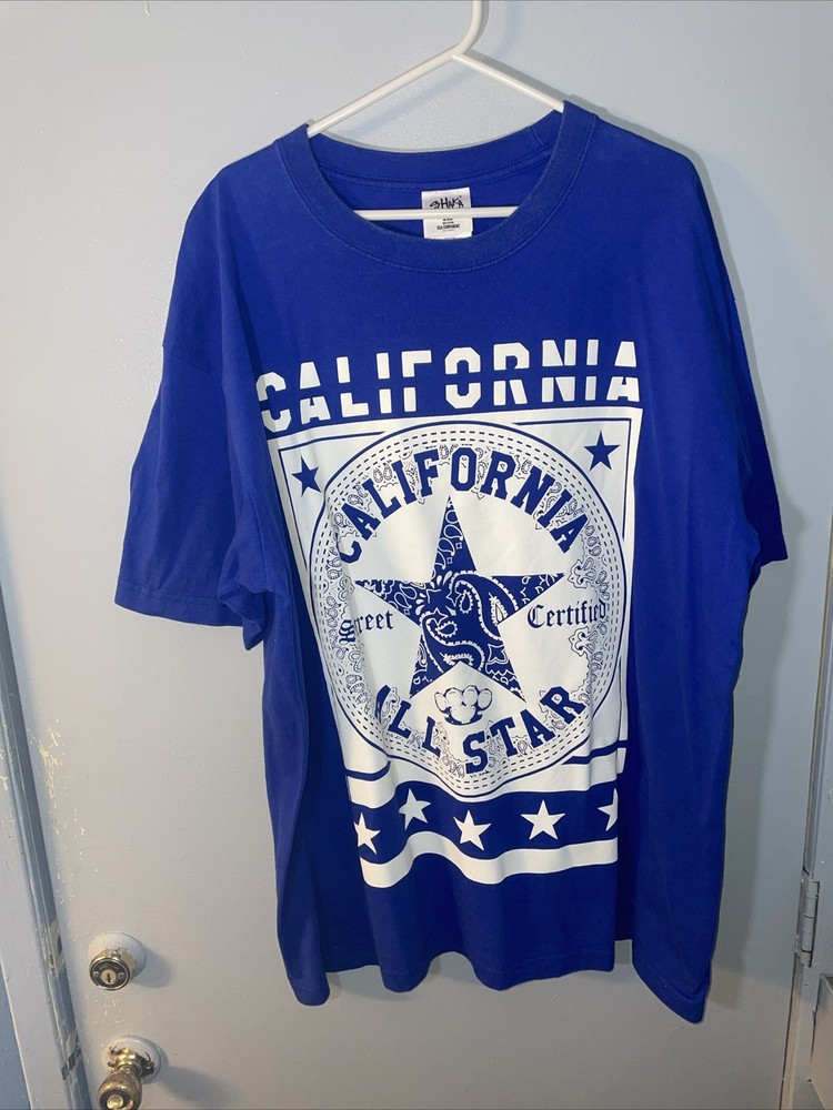 Shaka Wear California All Star T-Shirt 100% Cotton Size 2XL Streetwear USA G