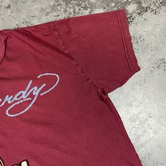 Ed Hardy T Shirt Mens Large Burgandy Y2K Grunge Sexy Lady Distressed Preowned