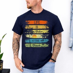 Funny Feelin Salty Beach Summer Vacation Vintage 70’s Retro T-Shirt