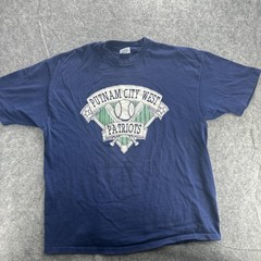 Putnam City West Patriots Shirt Mens 2XL Blue Baseball Team Hanes Beefy-T USA