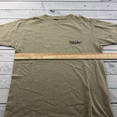 Vintage Mossimo Script Logo Short Sleeve T Shirt Men’s Large Tan Made in USA
