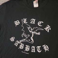 Vintage Black Sabbath 2004 Black T Shirt Mens Size Large Double Sided Rock