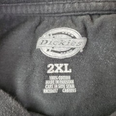 Dickies Shirt Mens 2XL Gray Crew Neck Short Sleeve Pocket Logo Stretch Pullover