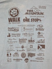 The Mountain Men’s T-shirt Blue Walk For Animals Cats & Dogs Large #4047