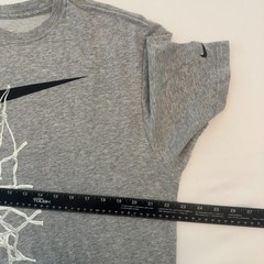 Nike Dri Fit Basketball Shirt Mens XL Gray Heather Graphic Tee Hoop Swoosh Net