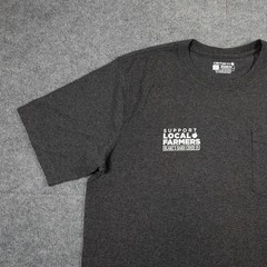 Carhartt Workwear Pocket TShirt Mens Size L Gray Heavyweight Relaxed Fit Graphic