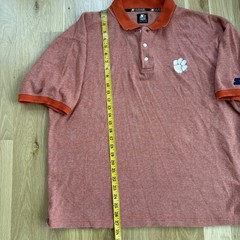 VTG Starter Clemson Tigers Polo Shirt Size XL Textured Fabric 90s 80s College