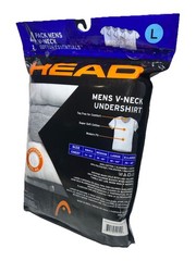 New Head Men’s 4 Pack V-Neck Cotton Essential Soft Cotton T-Shirts Size S and L